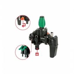 Manual main control valve with manual adjustable pressure relief valve